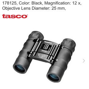 Tasco Black Binoculars - 12x Zoom